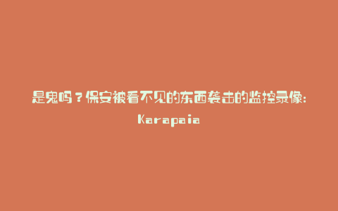 是鬼吗?保安被看不见的东西袭击的监控录像:Karapaia