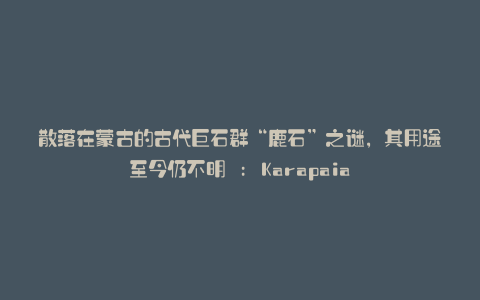 散落在蒙古的古代巨石群“鹿石”之谜,其用途至今仍不明 : Karapaia