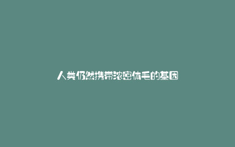 人类仍然携带浓密体毛的基因