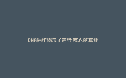 DNA分析揭示了古代維京人的真相