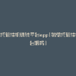 微信托管挂机赚钱平台app(微信托管挂机平台源码)