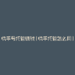 快手号托管赚钱(快手托管怎么用)