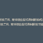 录制回放工具,支持键盘鼠标录制回放吗(录制回放工具,支持键盘鼠标录制回放功能)