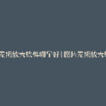 图片无损放大软件哪个好(图片无损放大软件)