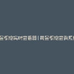 黄金价格实时查看器(黄金价格查询系统)