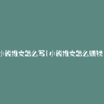 小说推文怎么写(小说推文怎么赚钱)
