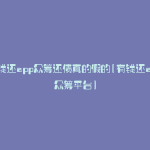 有钱还app众筹还债真的假的(有钱还app众筹平台)