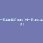 刘一男基础词汇1000(刘一男1000基础词)